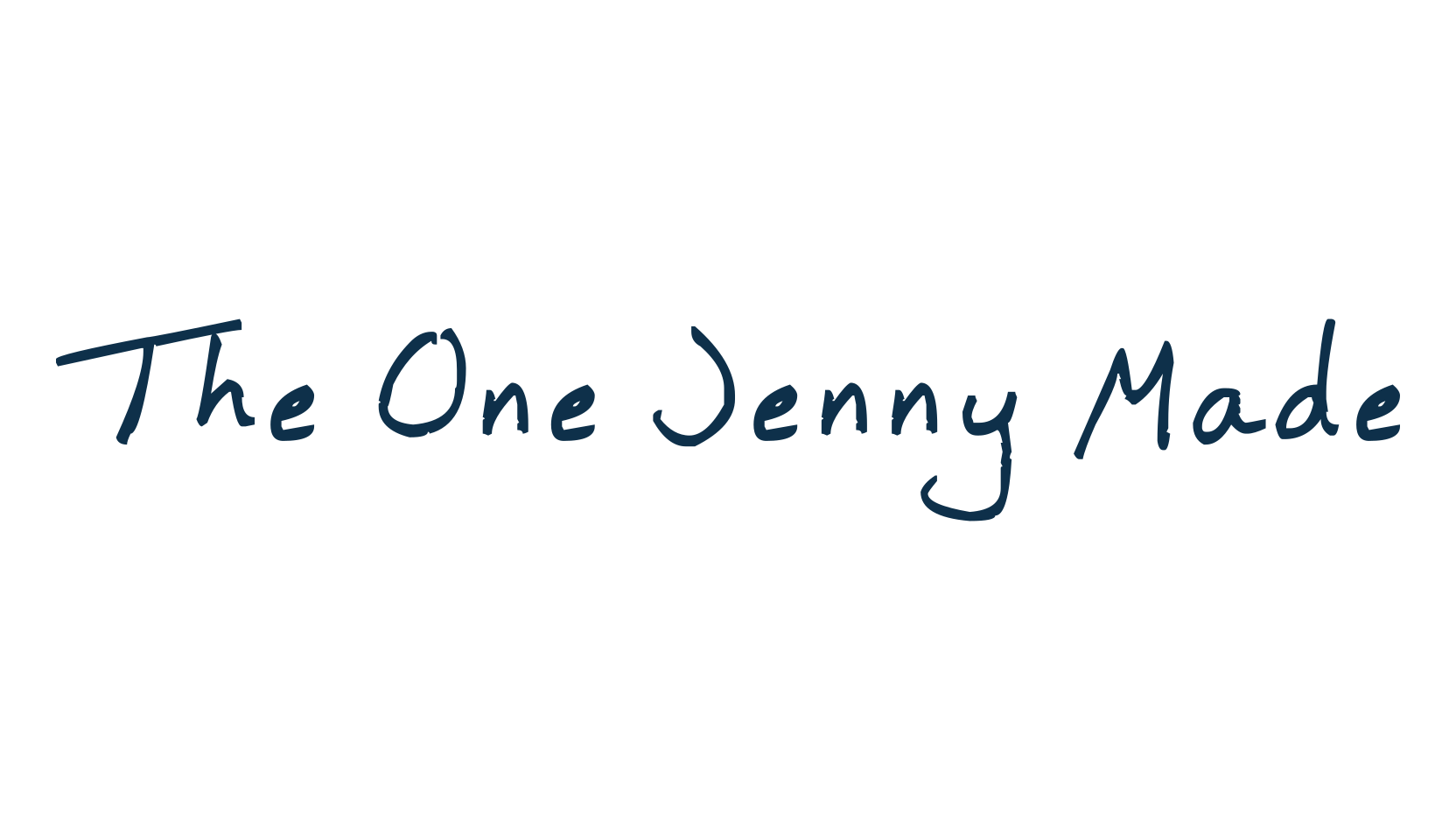 The One Jenny Made, handwriting font preview