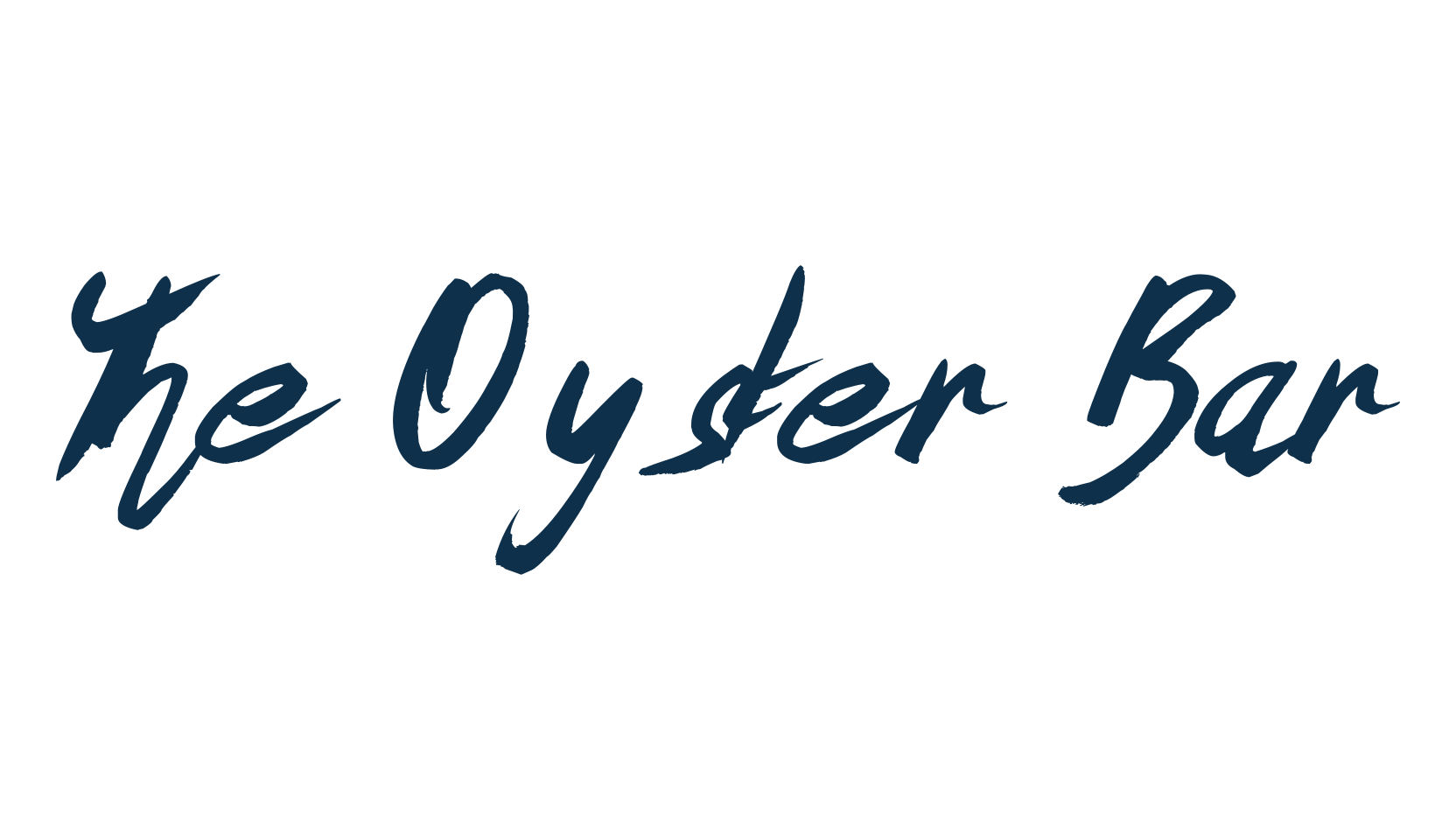 The Oyster Bar, handwriting font preview