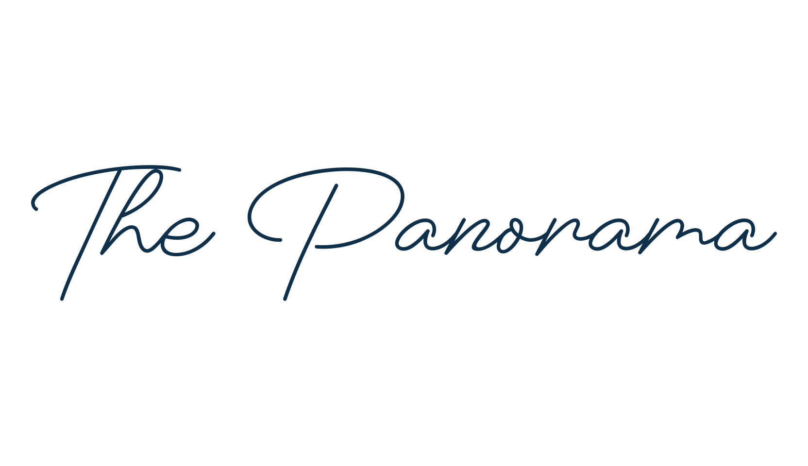 The Panorama, script handwritten fancy decorative calligraphy font preview
