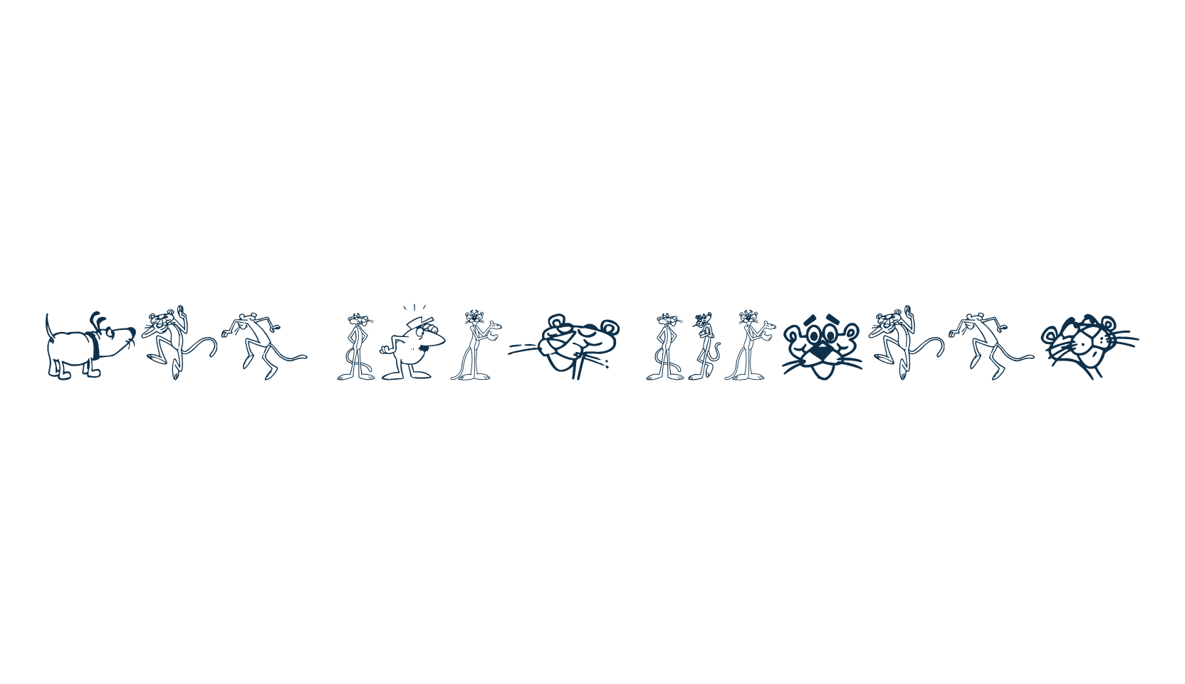 The Pink Panther, display market font preview