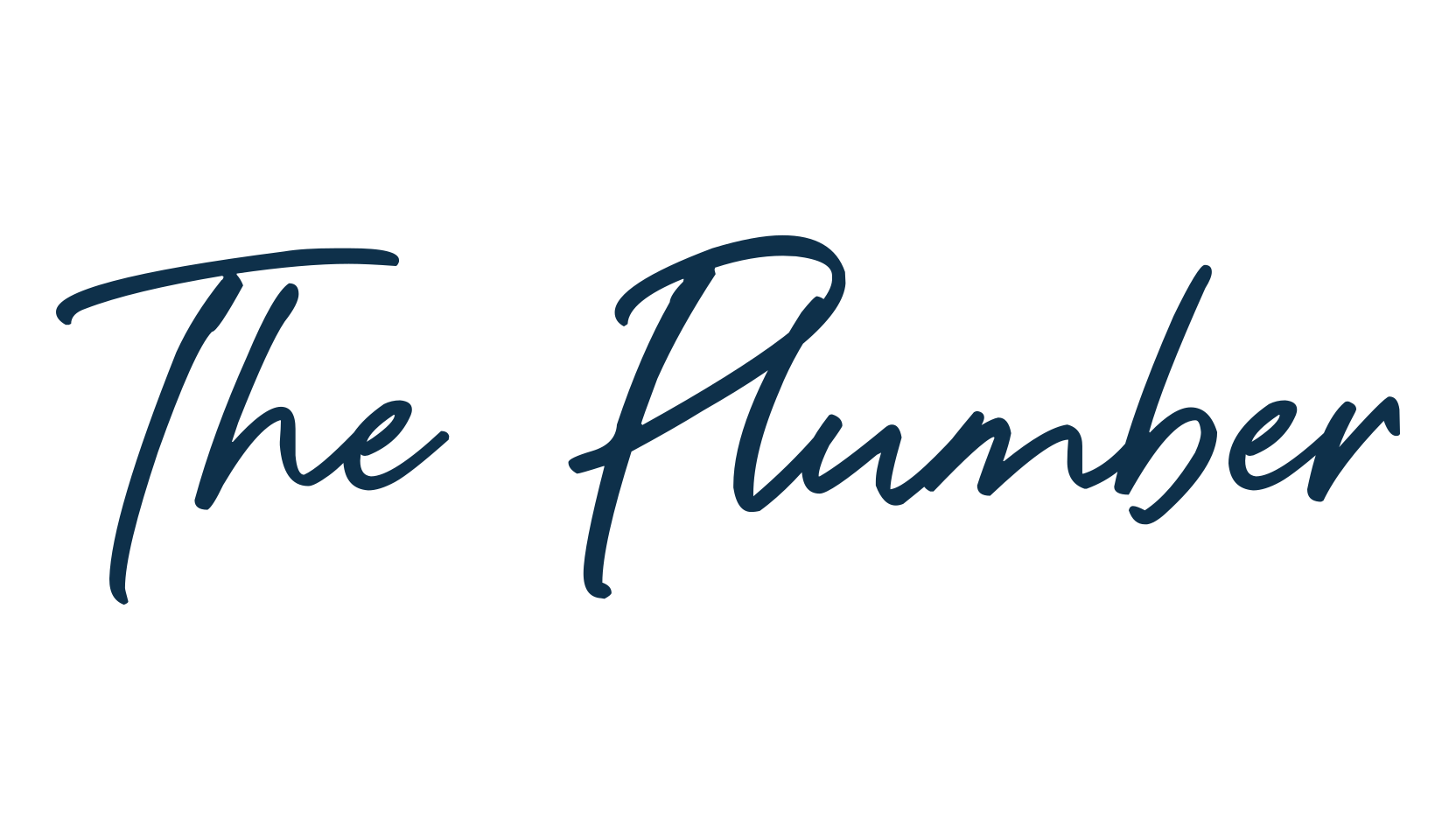 The Plumber, handwriting font preview