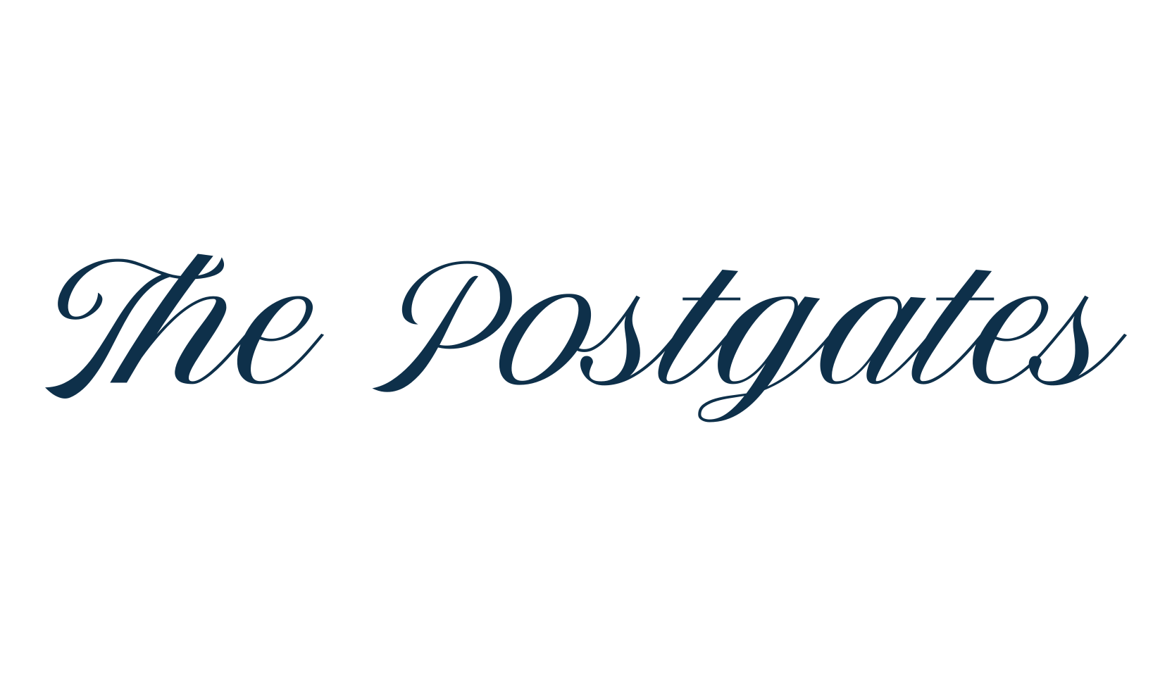 The Postgates, script calligraphy fancy decorative font preview