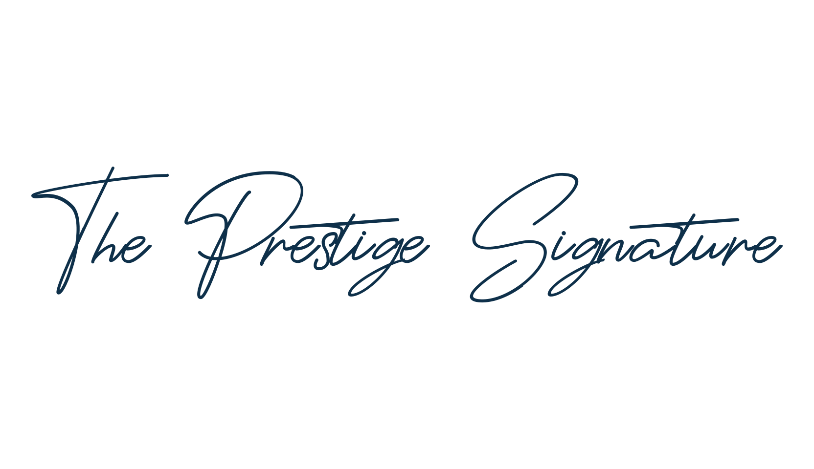 The Prestige Signature, script handwritten fancy decorative calligraphy font preview
