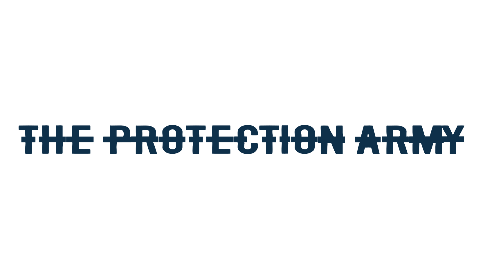 The Protection Army, fancy various decorative font preview
