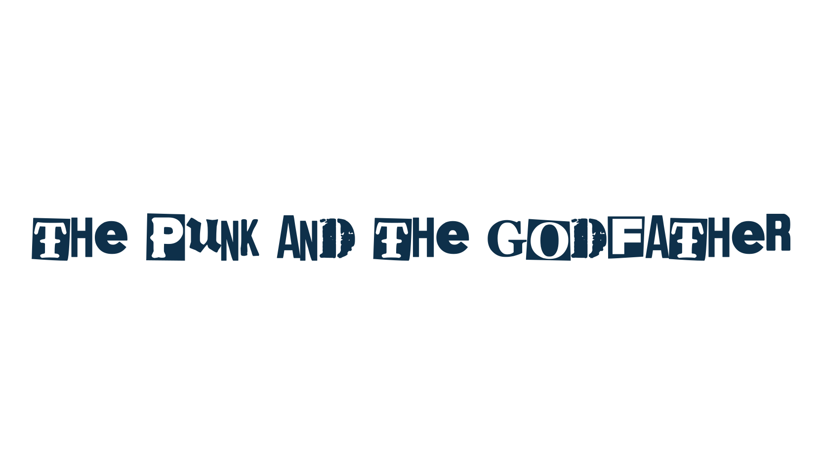 The Punk And The Godfather, distorted font preview
