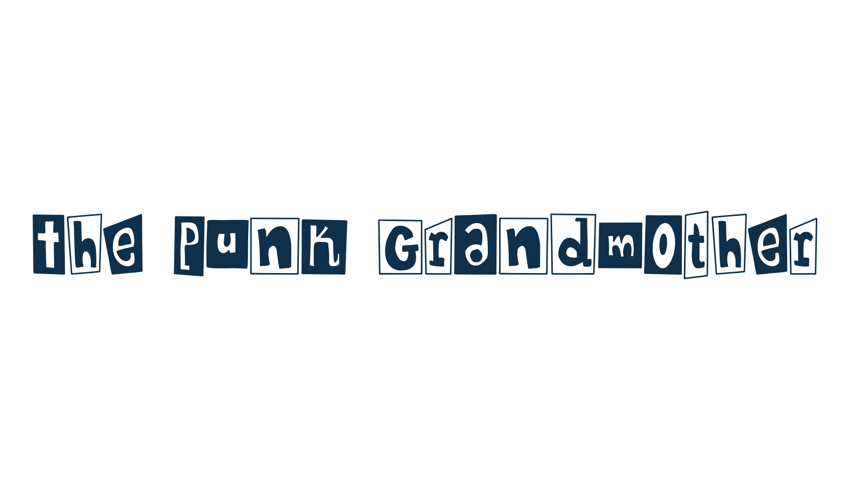The Punk Grandmother, fancy distorted decorative font preview