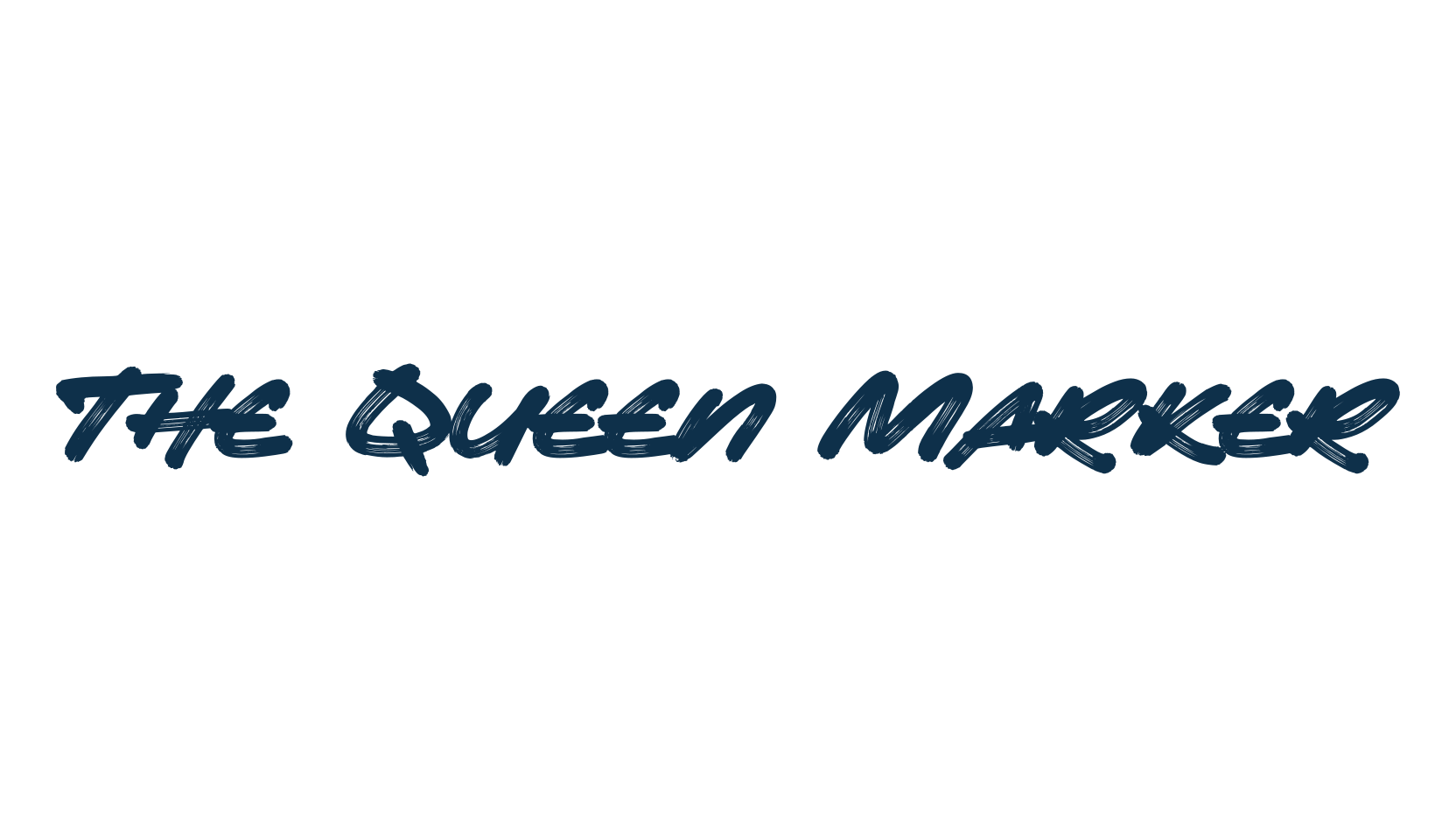 The Queen Marker, brush font preview