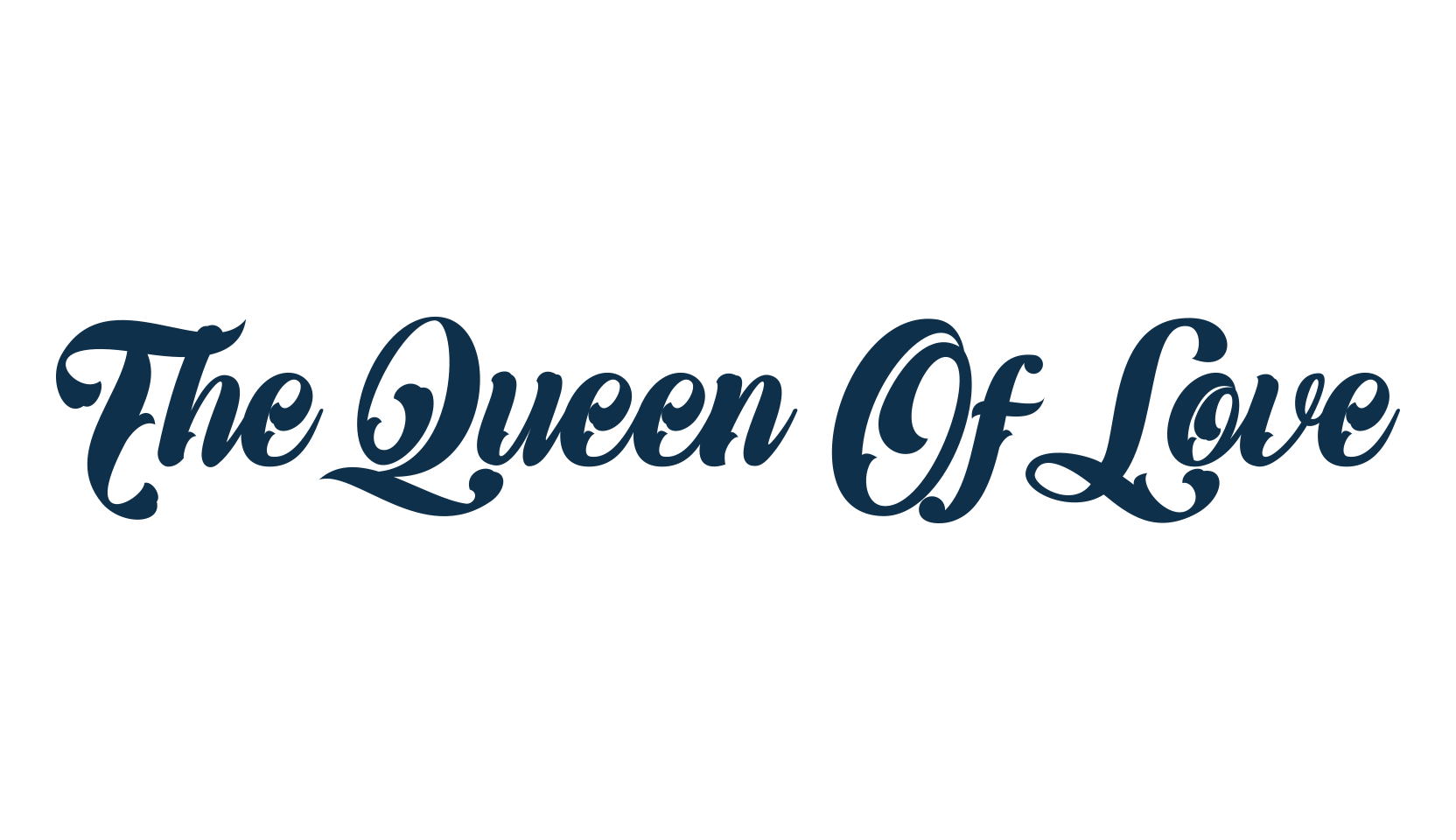 The Queen Of Love, calligraphy font preview