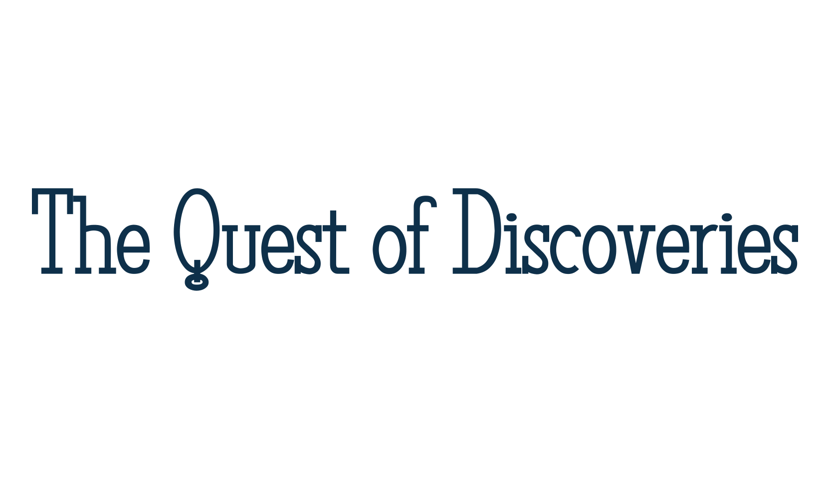 The Quest of Discoveries, various font preview