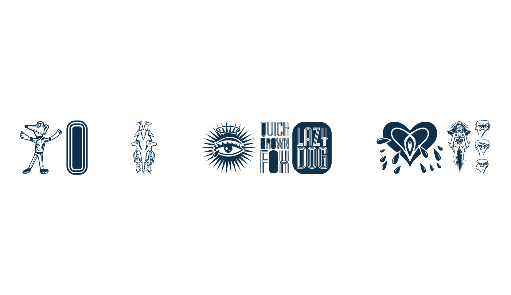 The Quick Dog, display market font preview