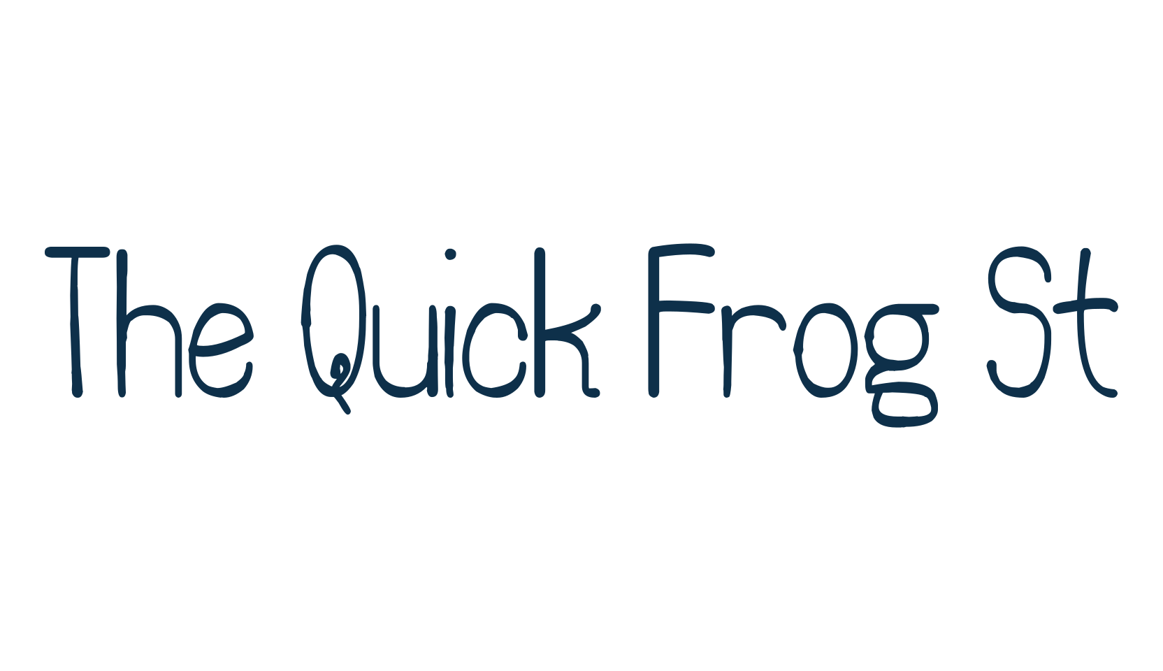 The Quick Frog St, fancy various decorative script calligraphy font preview