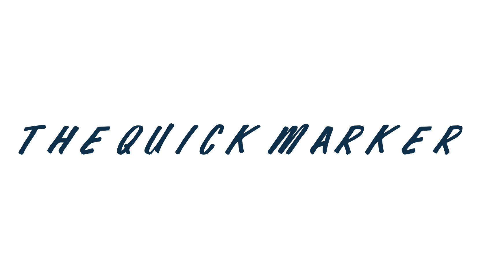 The Quick Marker, brush font preview