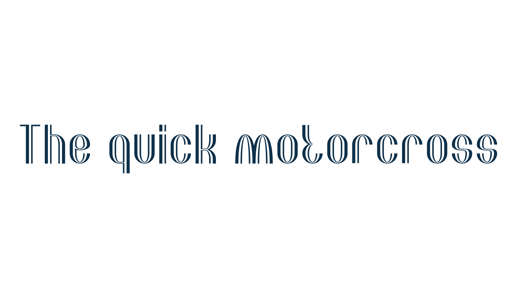 The quick motorcross, fancy groovy decorative font preview