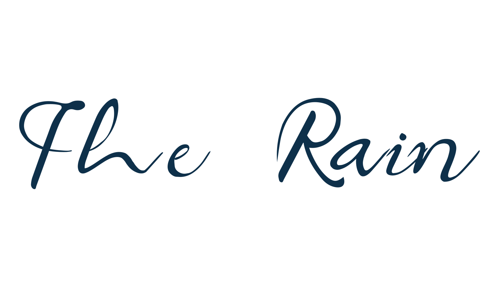 The Rain, script handwritten fancy decorative calligraphy font preview