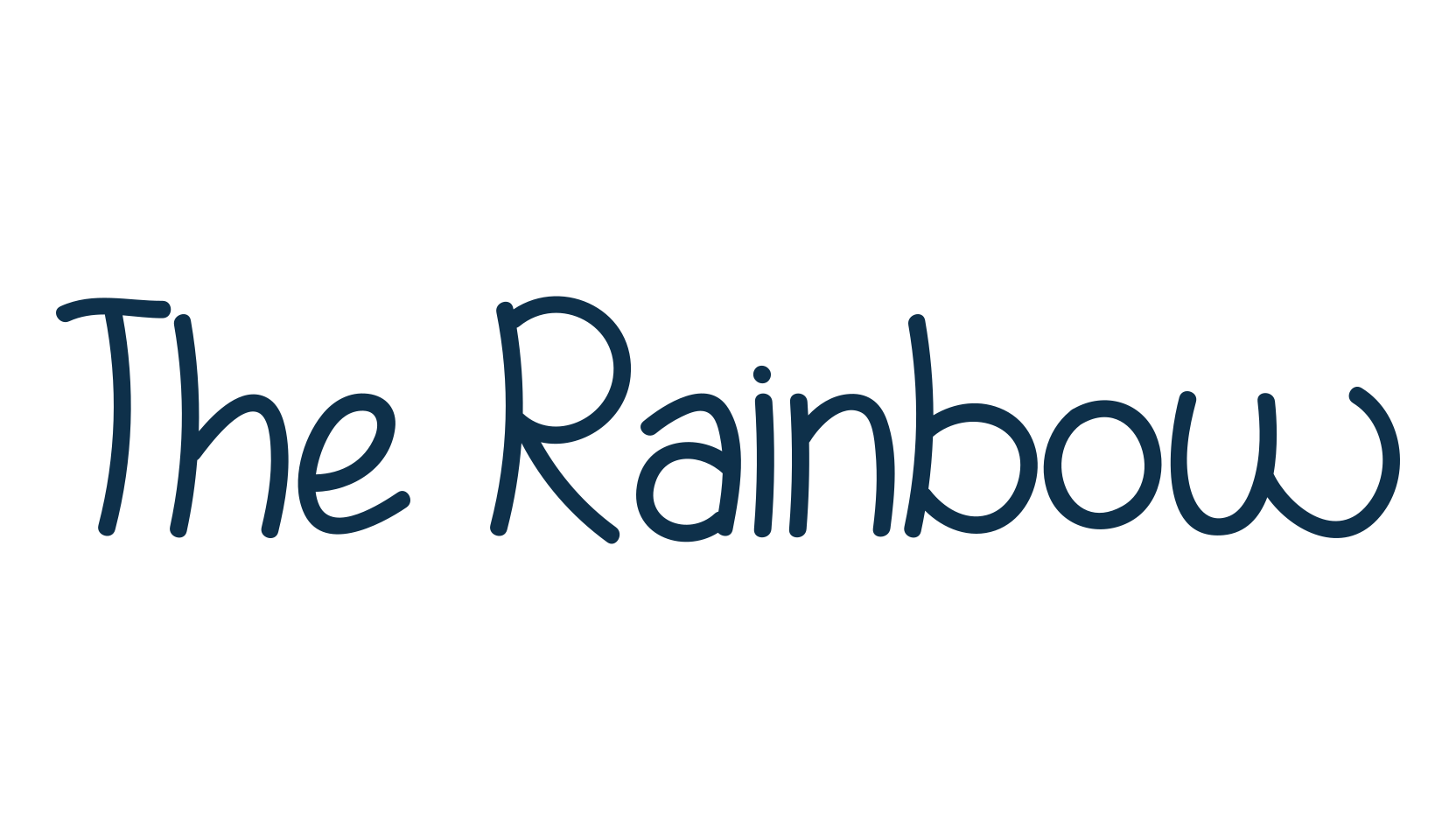 The Rainbow, script handwritten fancy decorative calligraphy font preview