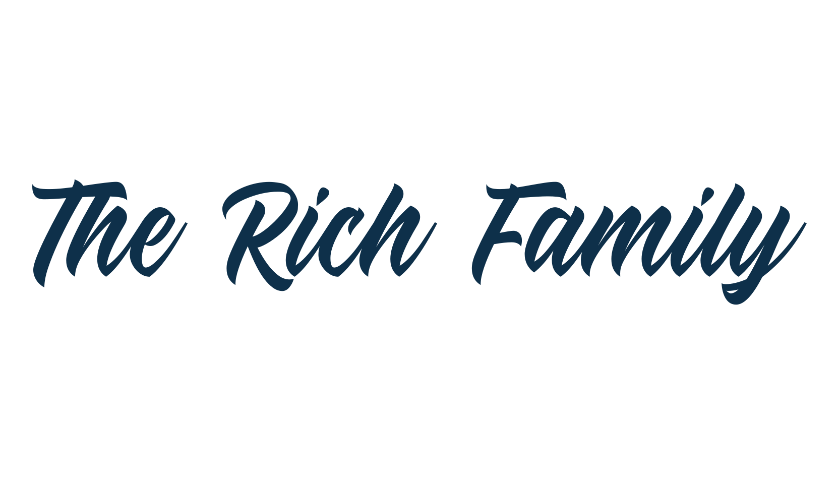 The Rich Family, fancy various decorative script calligraphy font preview