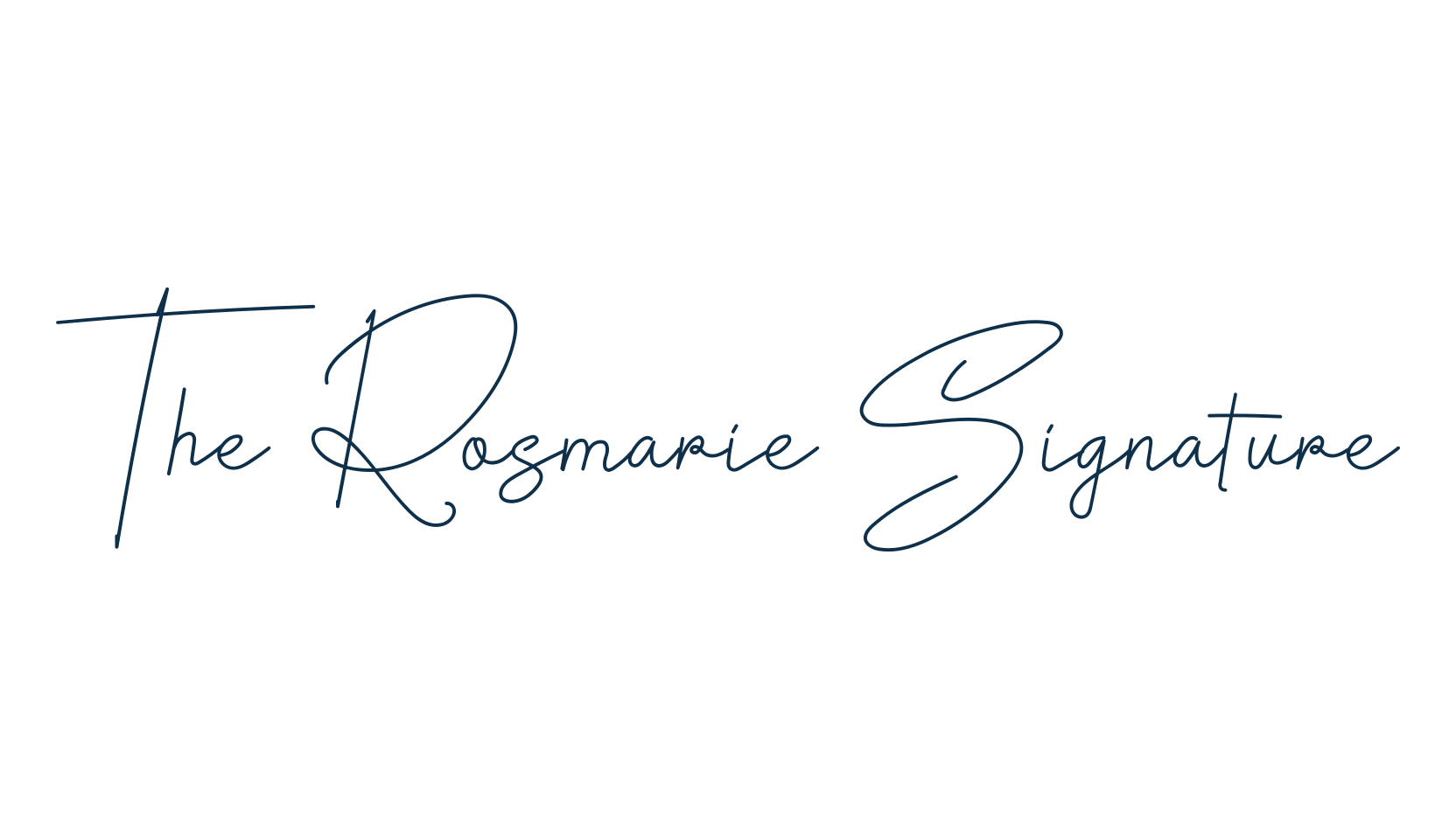 The Rosmarie Signature, script handwritten fancy decorative calligraphy font preview