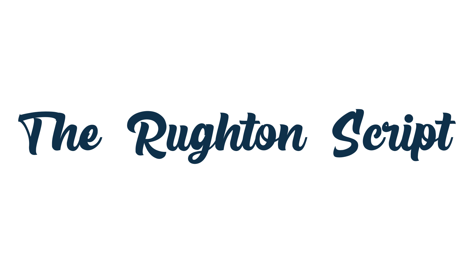 The Rughton Script, fancy old school decorative script calligraphy font preview