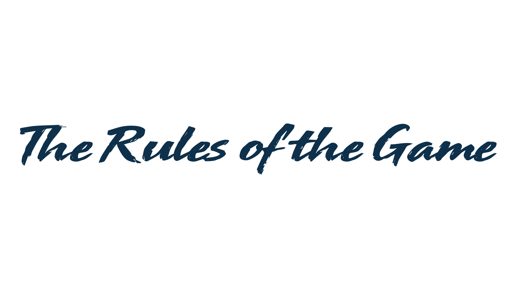 The Rules of the Game, script brush fancy decorative calligraphy font preview