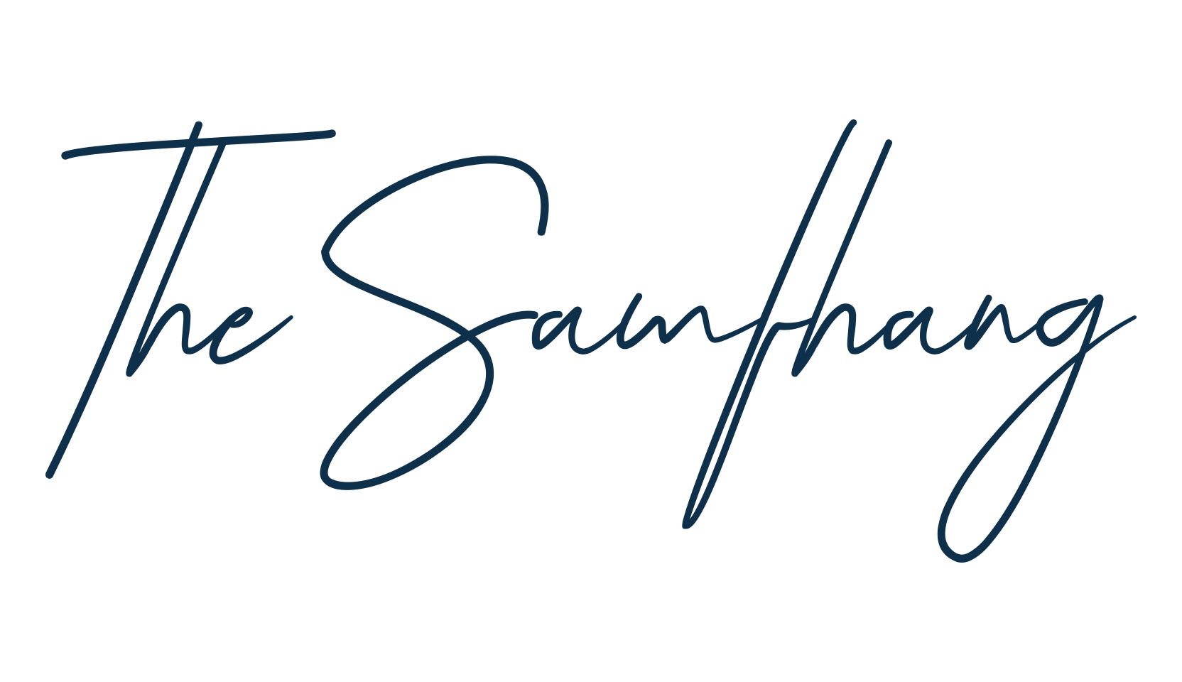 The Samfhang, script handwritten fancy decorative calligraphy font preview