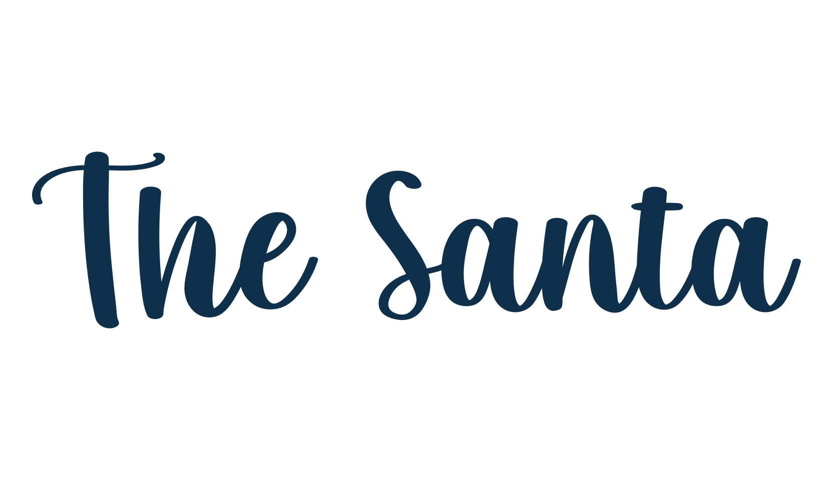 The Santa, fancy various decorative script calligraphy font preview