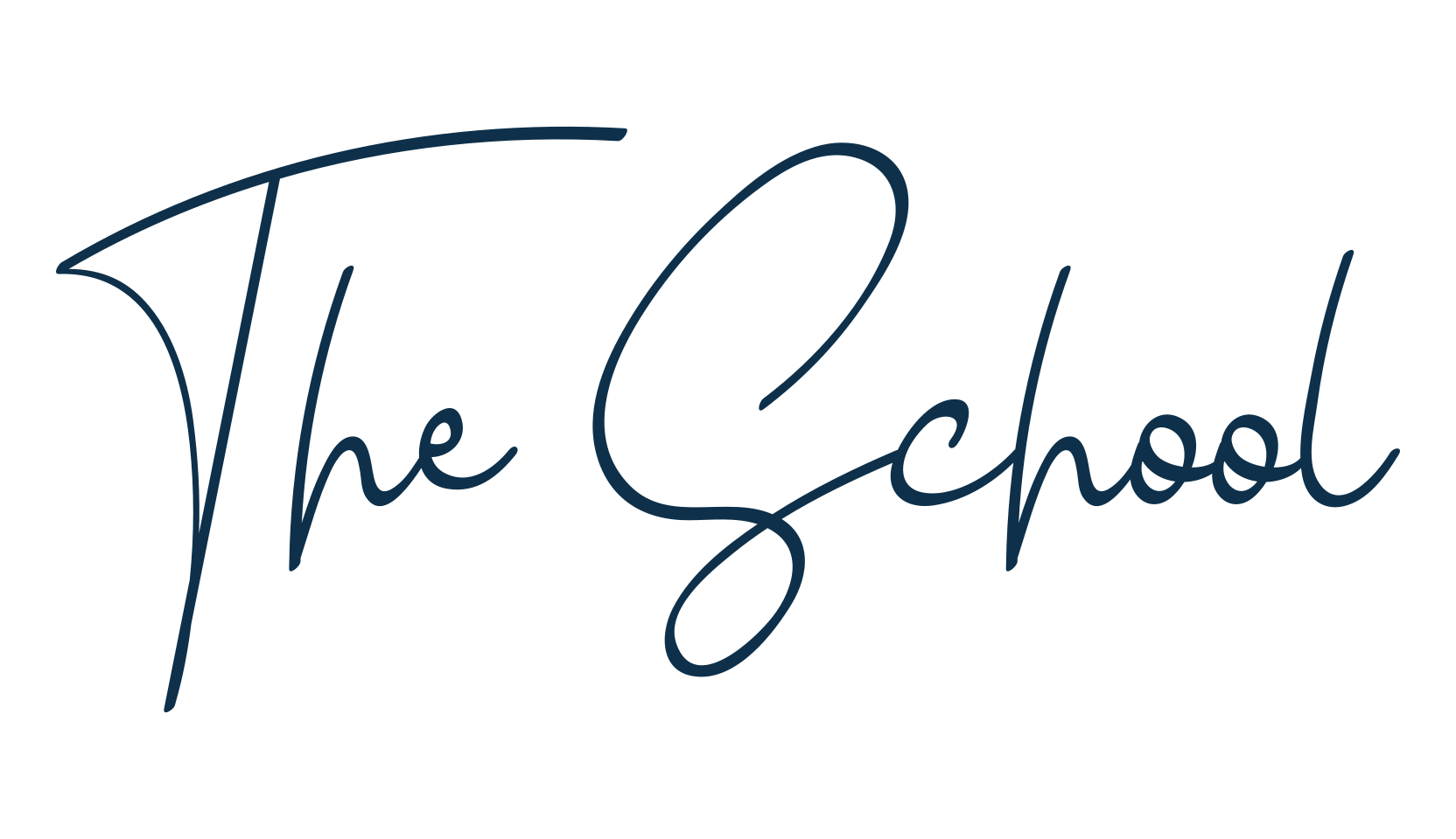 The School, handwriting font preview