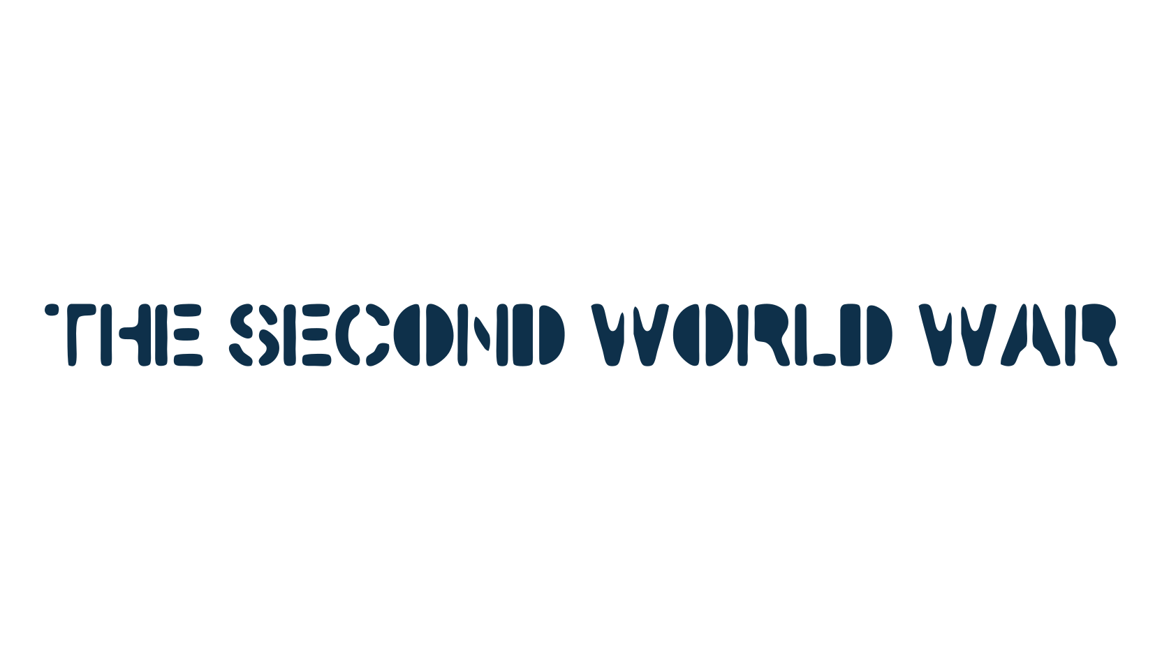 The Second World War, stencil, army font preview