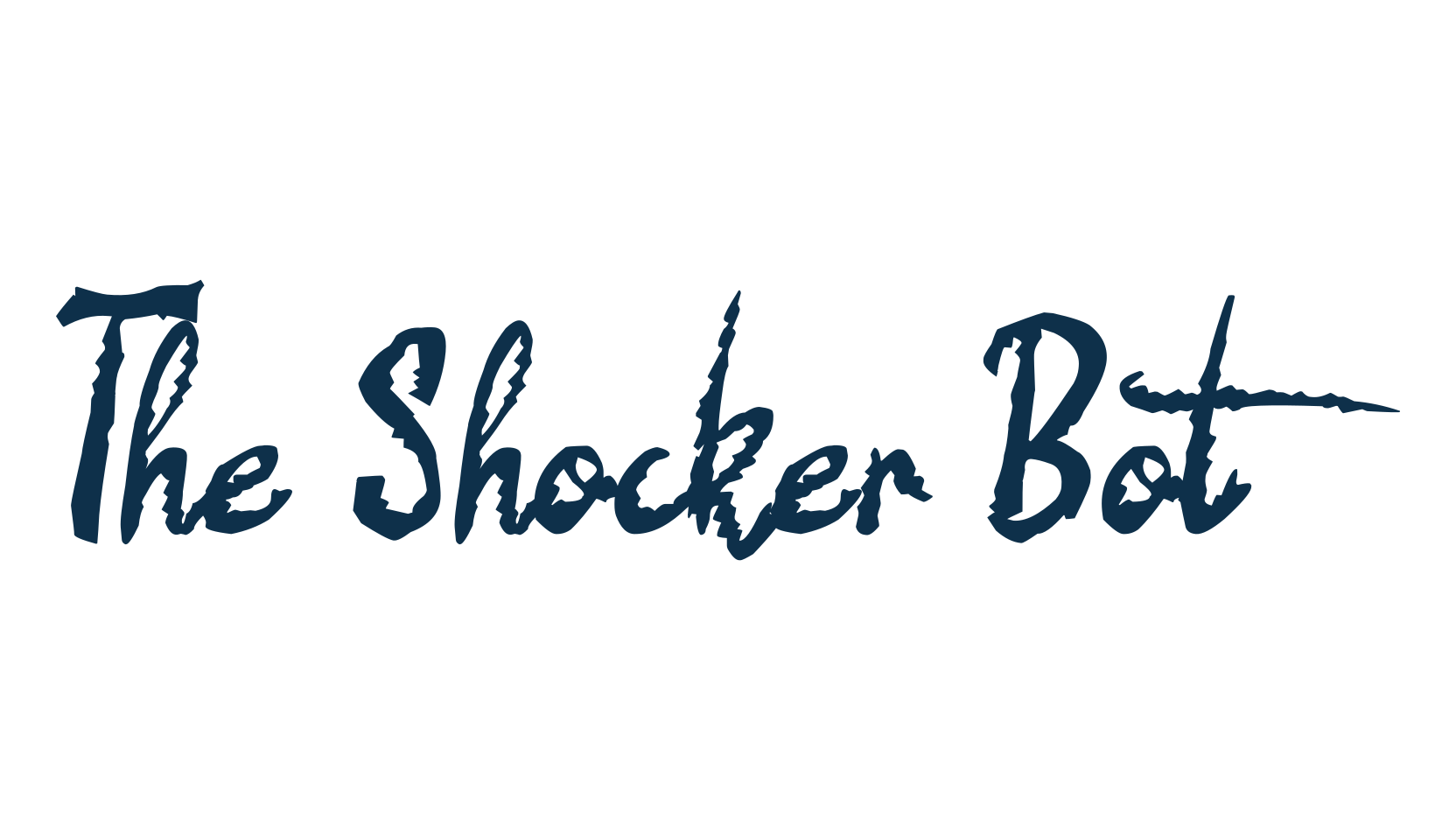 The Shocker Bot, brush font preview