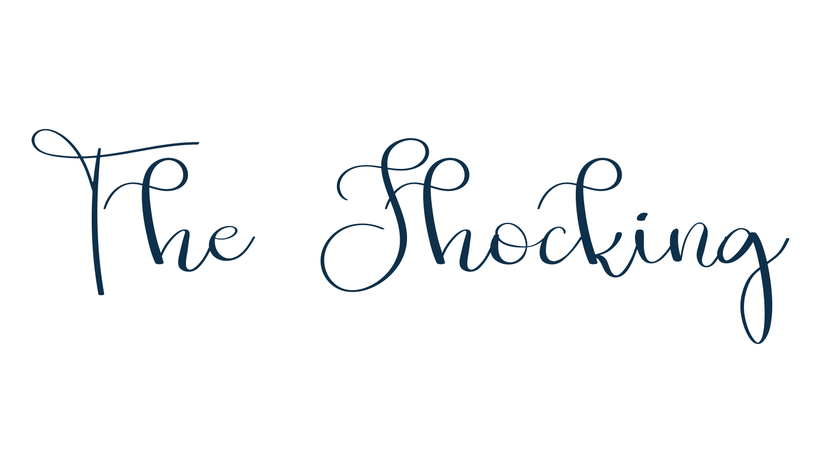 The Shocking, fancy decorative font preview