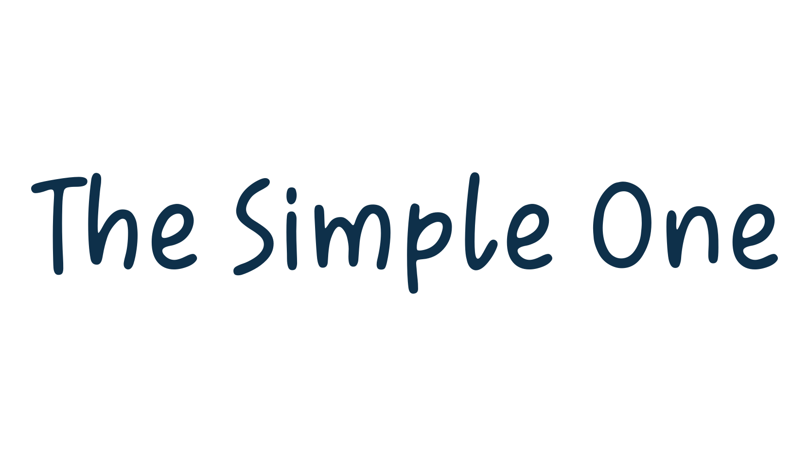 The Simple One, handwriting font preview