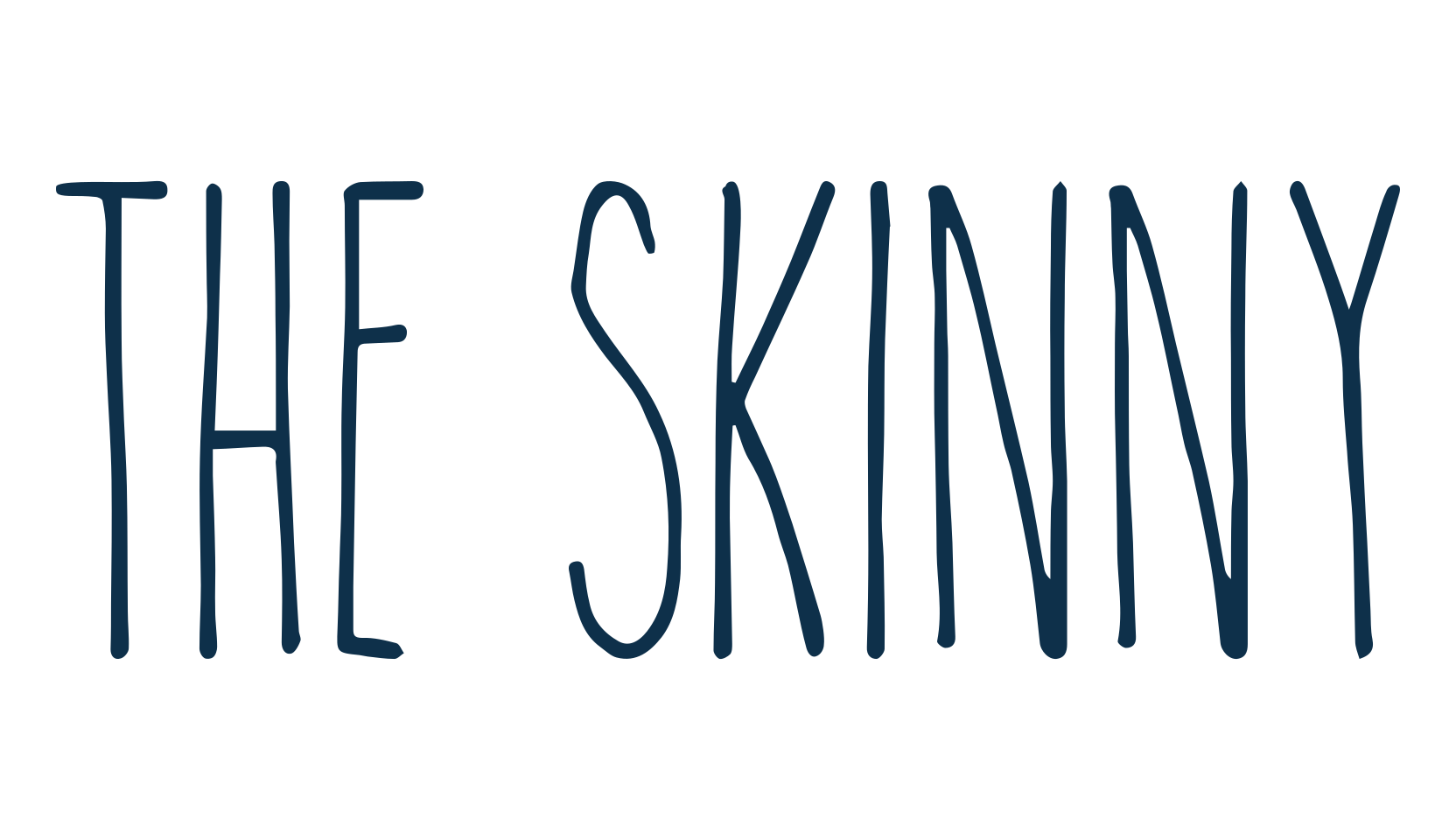 The Skinny, script handwritten fancy decorative calligraphy font preview