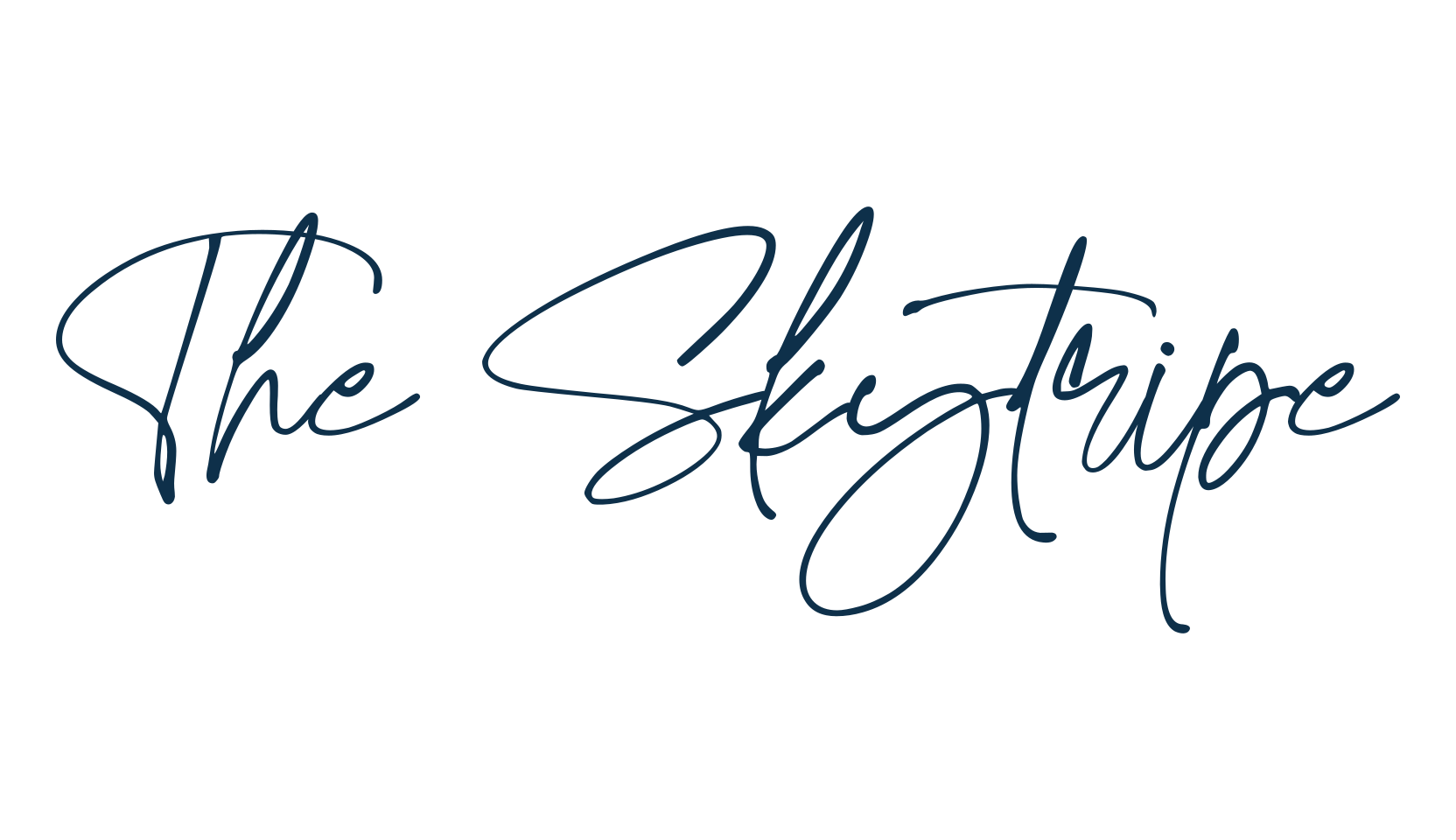 The Skytripe, script handwritten fancy decorative calligraphy font preview