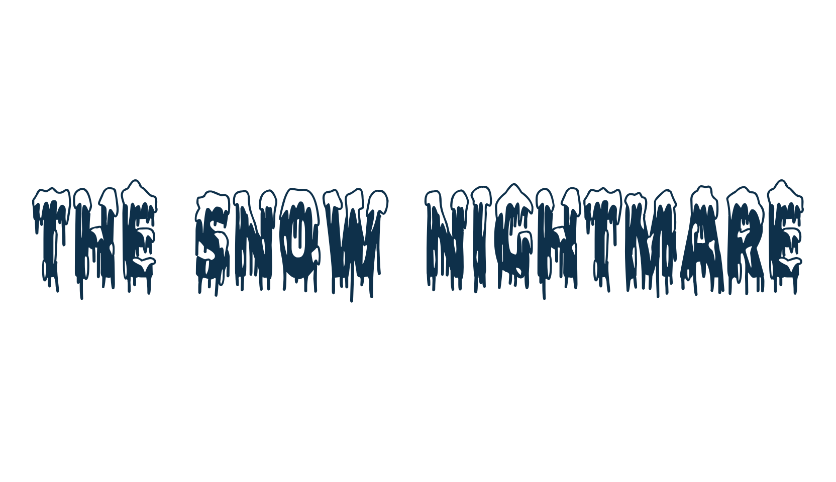 The Snow Nightmare, fancy fire, ice decorative font preview