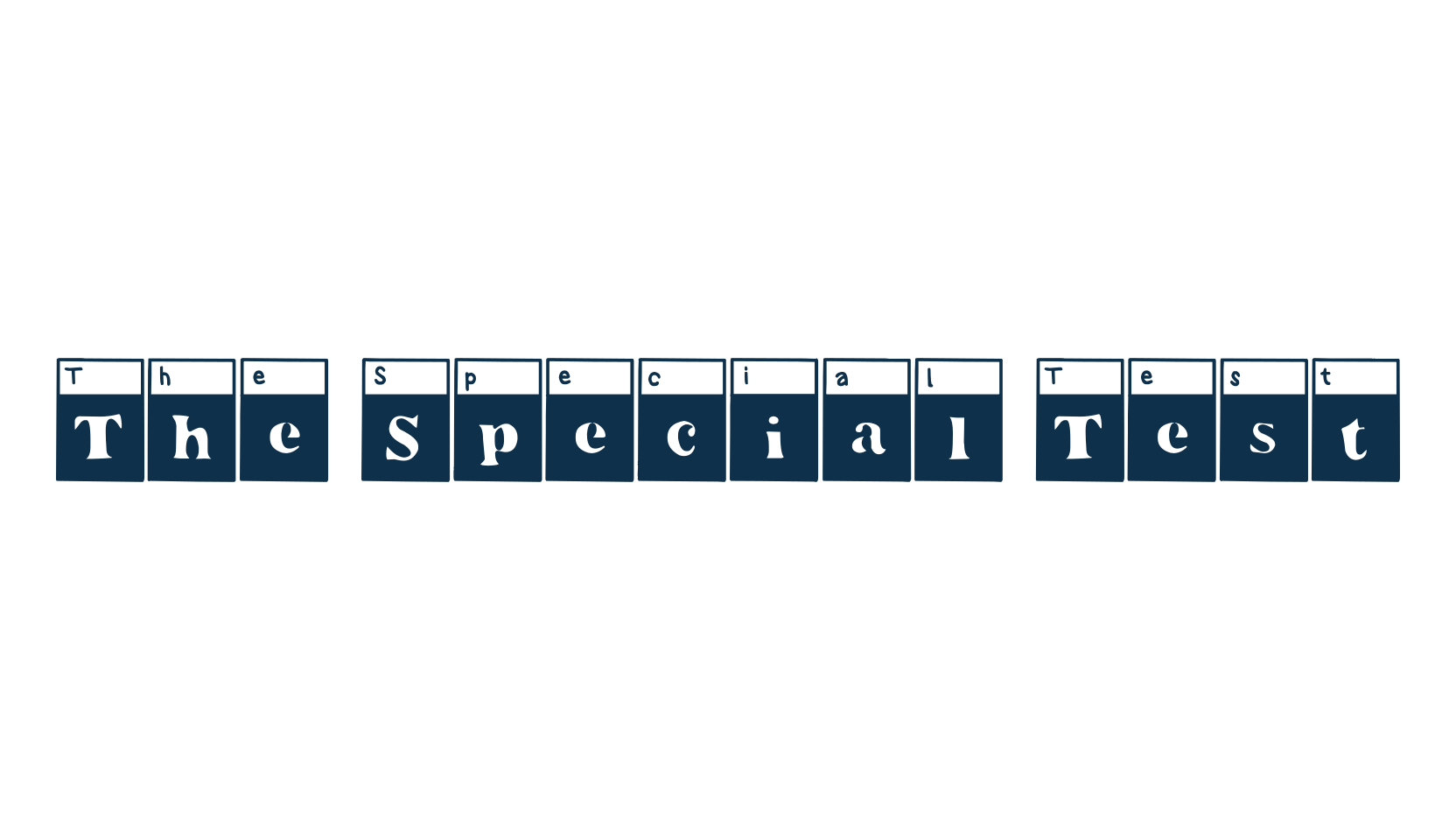 The Special Test, decorative font preview