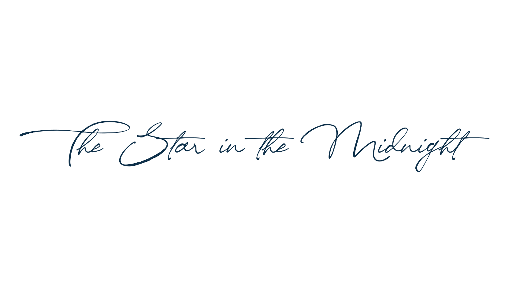 The Star in the Midnight, script handwritten fancy decorative calligraphy font preview