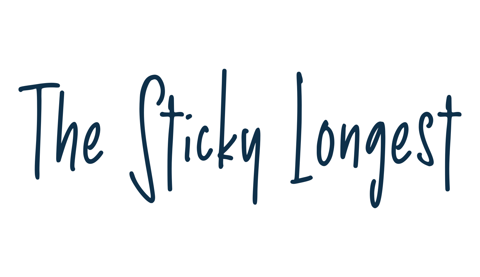 The Sticky Longest, fancy various decorative script calligraphy font preview