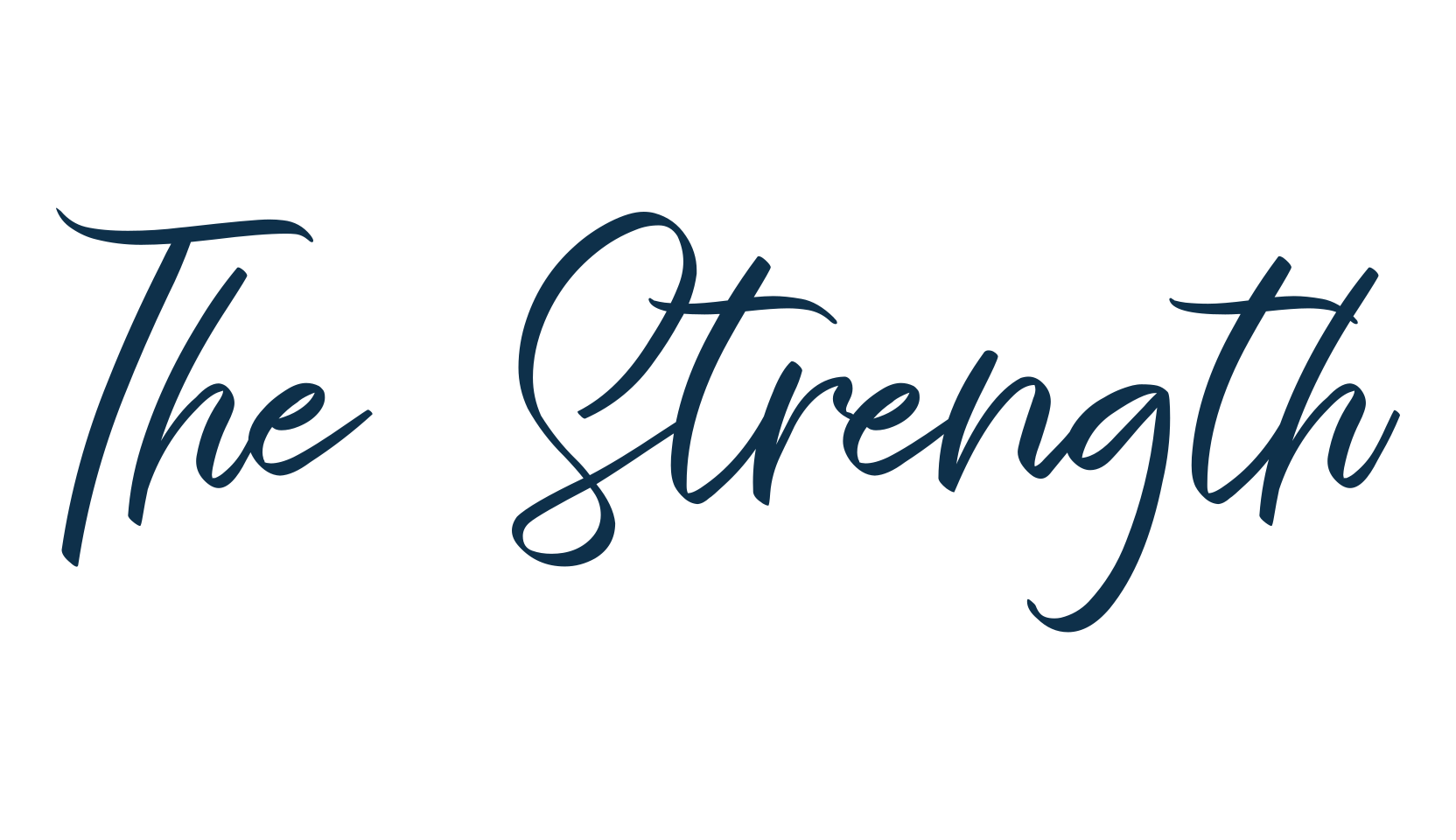 The Strength, handwriting font preview