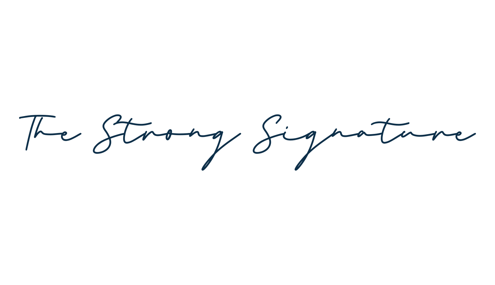 The Strong Signature, script handwritten fancy decorative calligraphy font preview