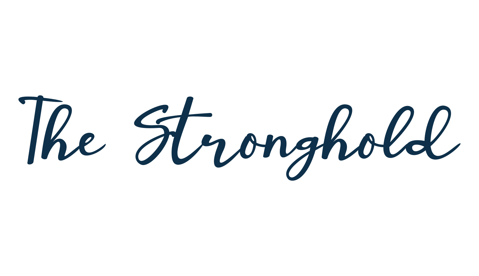 The Stronghold, script handwritten fancy decorative calligraphy font preview