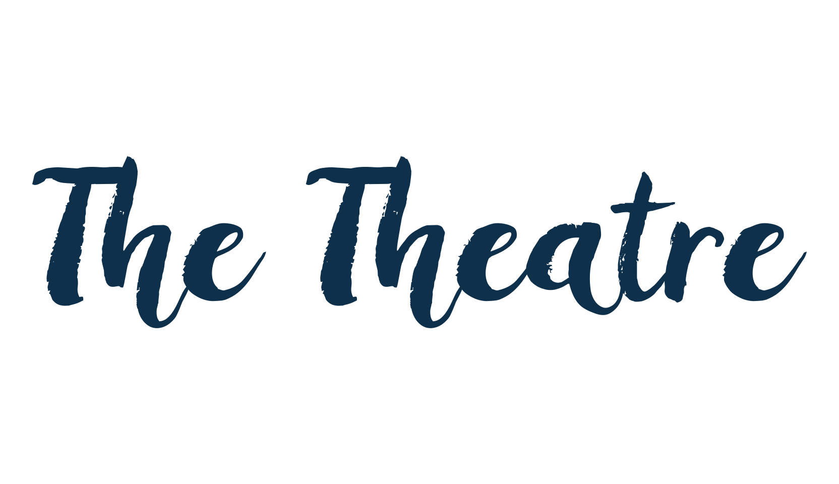 The Theatre, script brush fancy decorative calligraphy font preview