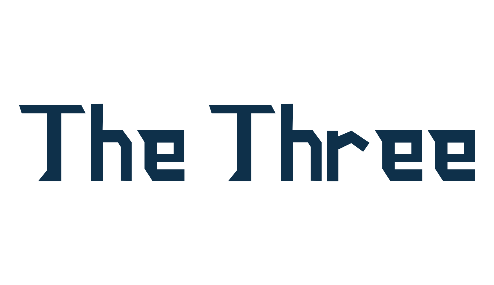 The Three, modern font preview