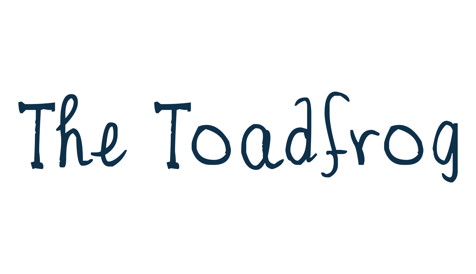 The Toadfrog, script handwritten fancy decorative calligraphy font preview