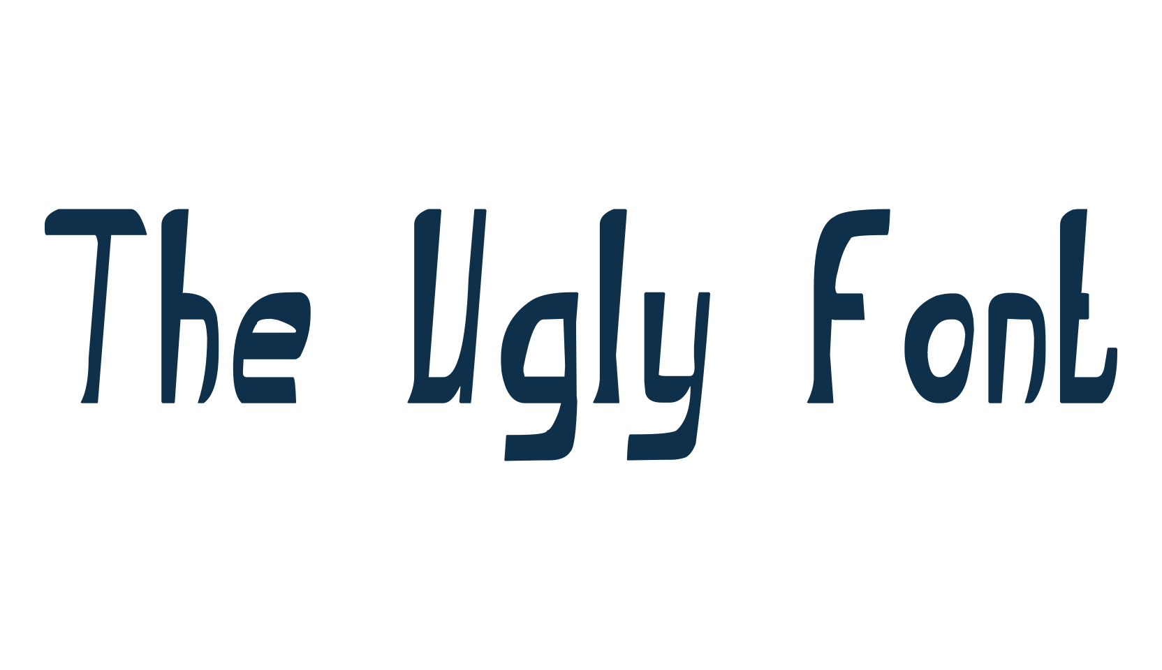The Ugly font, cartoon font preview