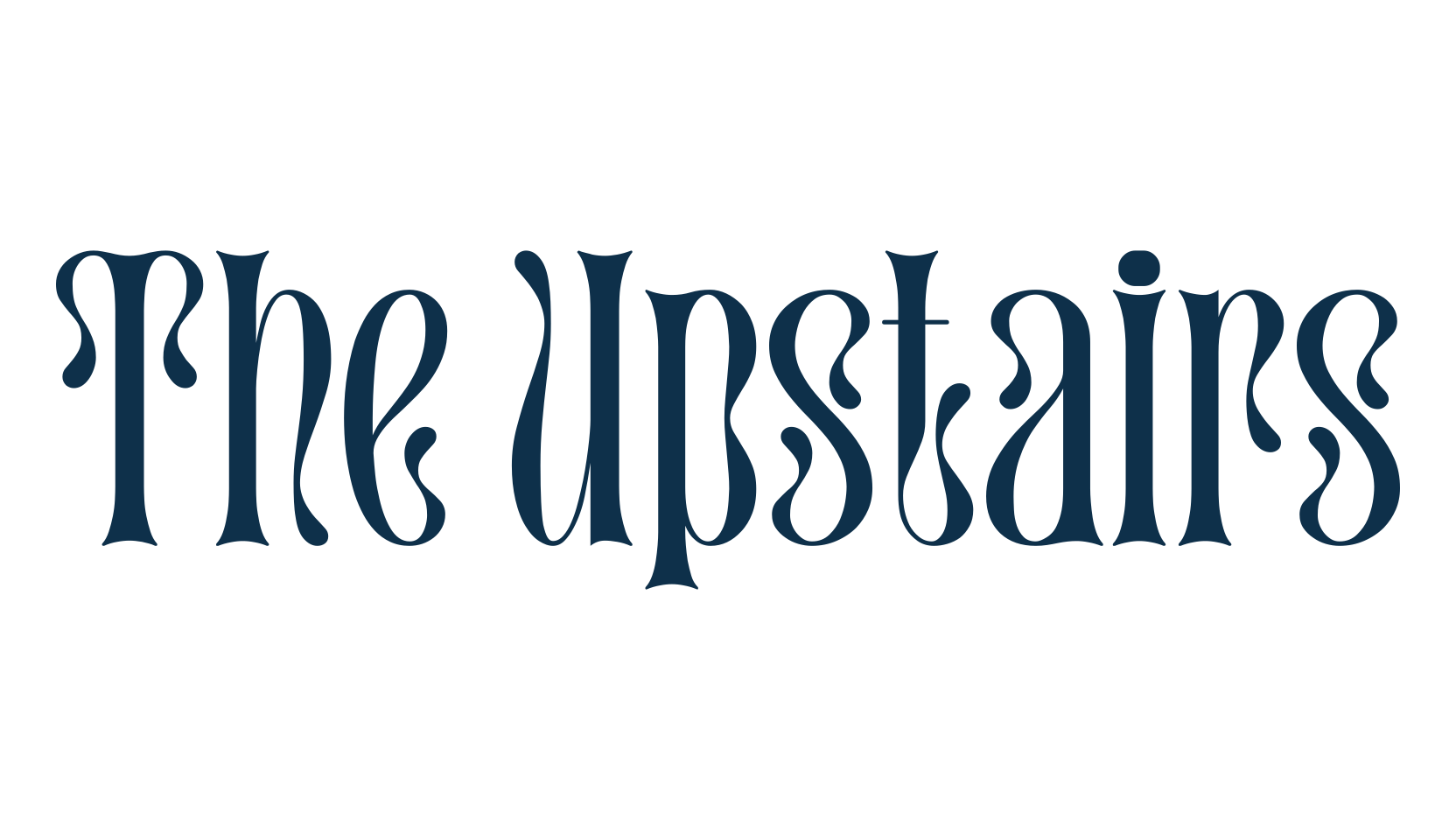 The Upstairs, fancy retro decorative font preview
