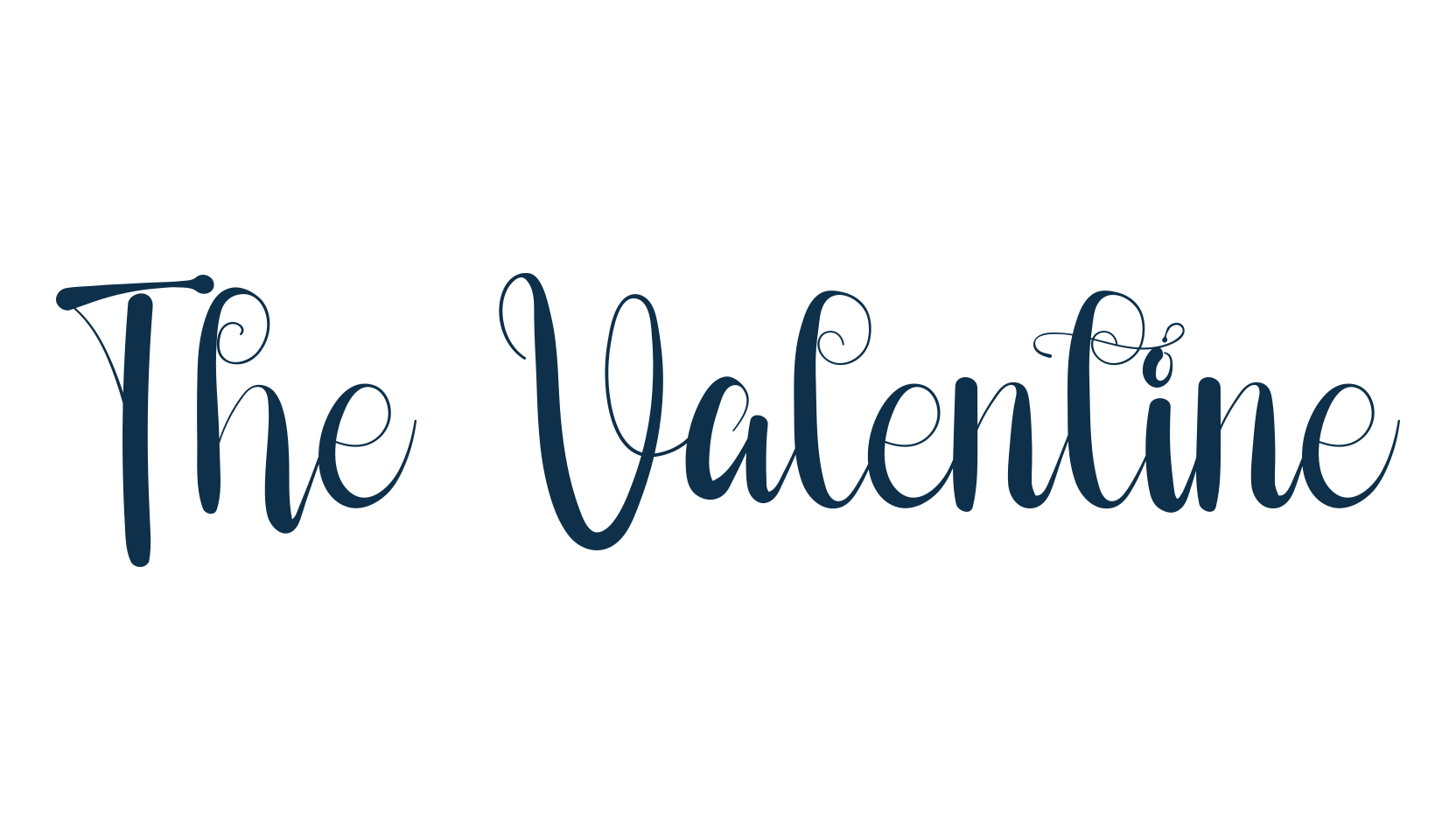 The Valentine, calligraphy font preview