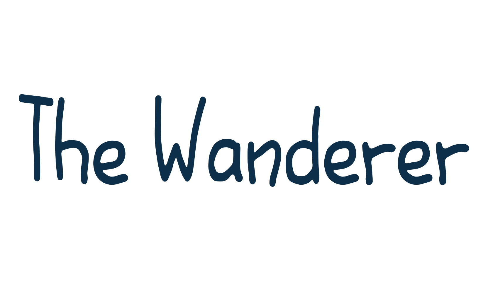 The Wanderer, script handwritten fancy decorative calligraphy font preview