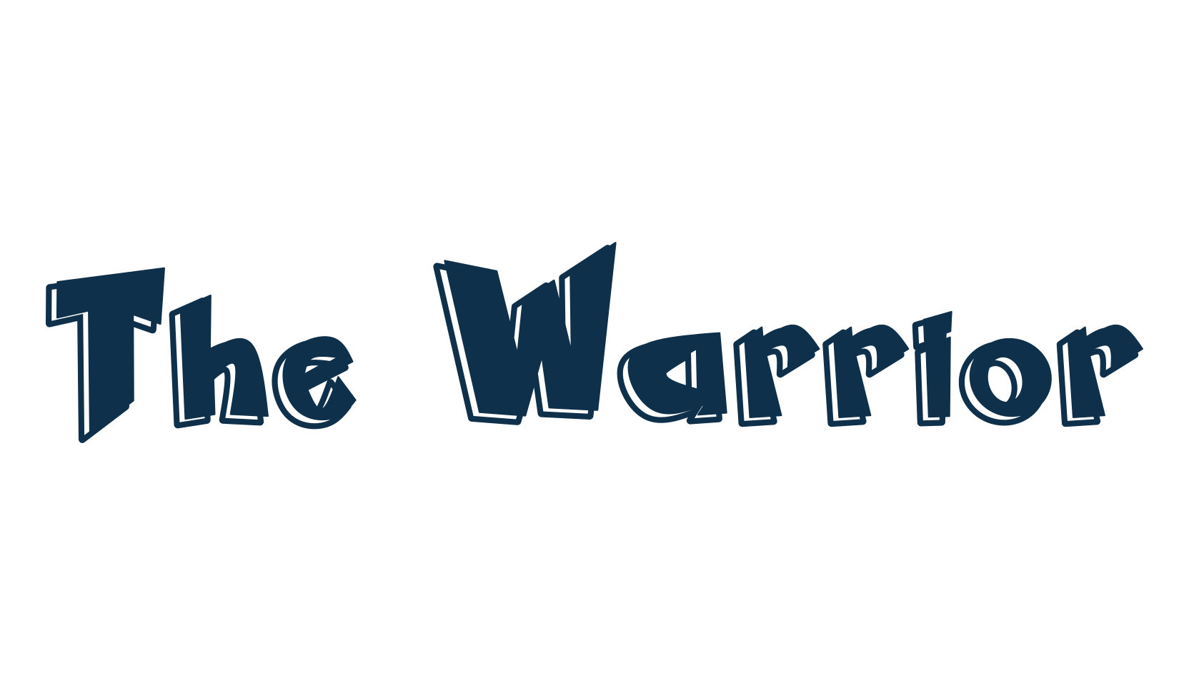 The Warrior, fancy cartoon decorative font preview