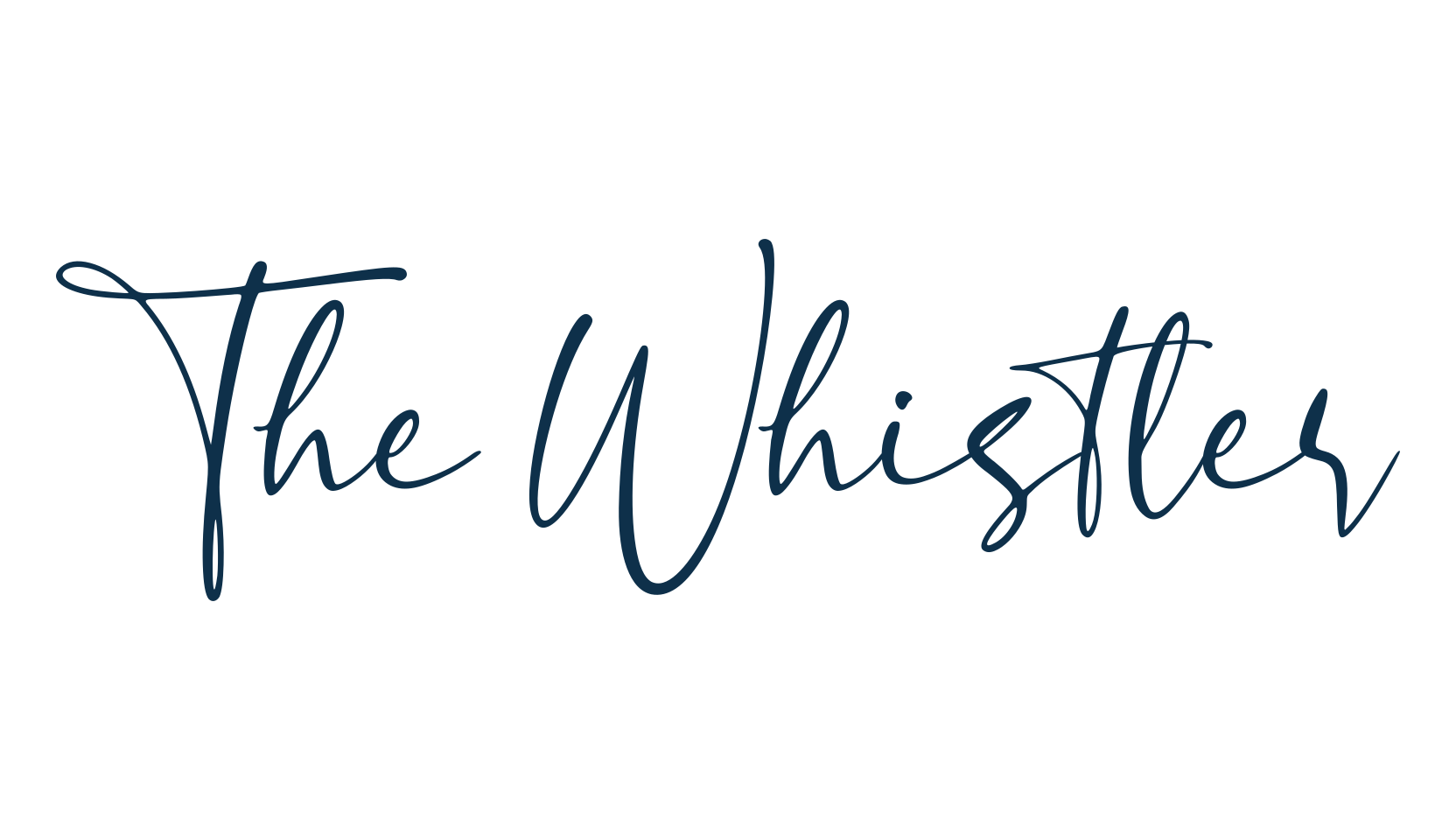 The Whistler, script handwritten fancy decorative calligraphy font preview