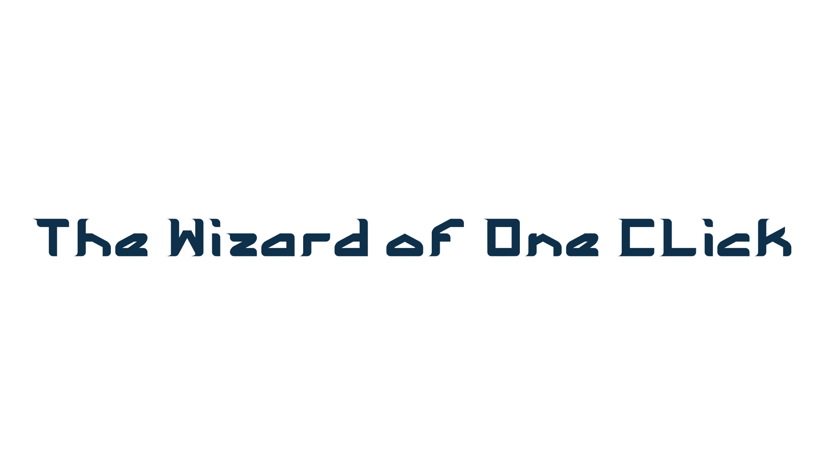 The Wizard of One CLick, fancy various techno sci-fi font preview