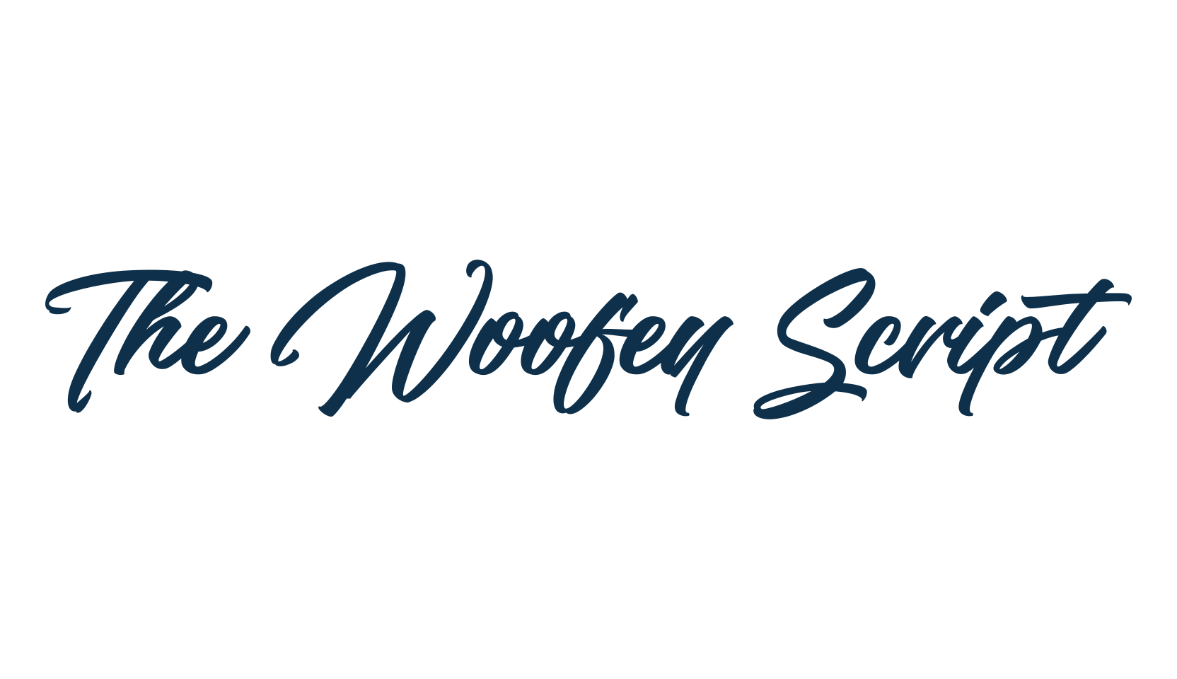 The Woofey Script, brush font preview